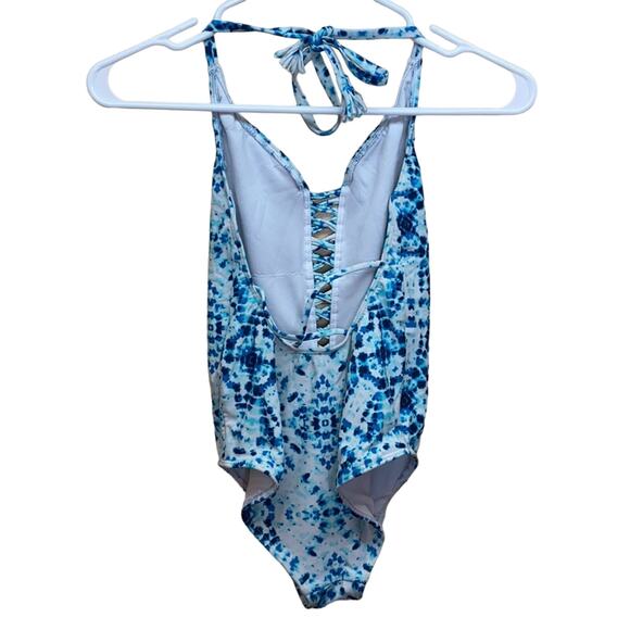 Hollister Tie Dye Criss Cross One Piece Swimsuit - Picture 4 of 9